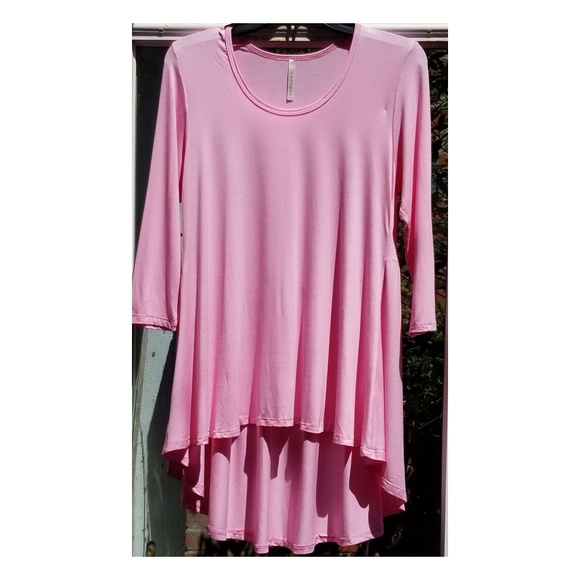 Flirty Pink Hi Lo Top/Tunic - Picture 1 of 6